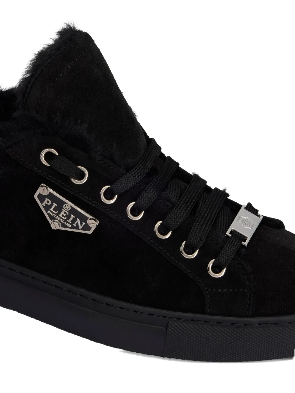 Philipp Plein Sneakers met logoplakkaat Zwart