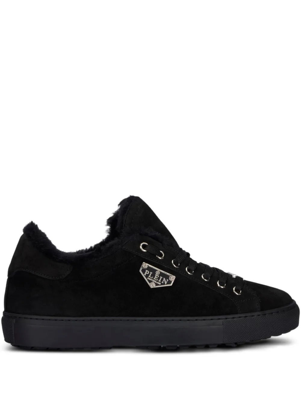 Philipp Plein Sneakers met logoplakkaat Zwart