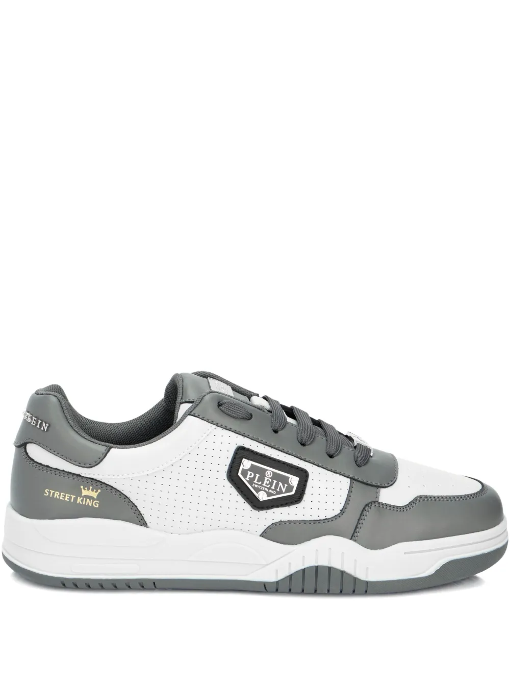 Philipp Plein perforated low-top street trainers Wit