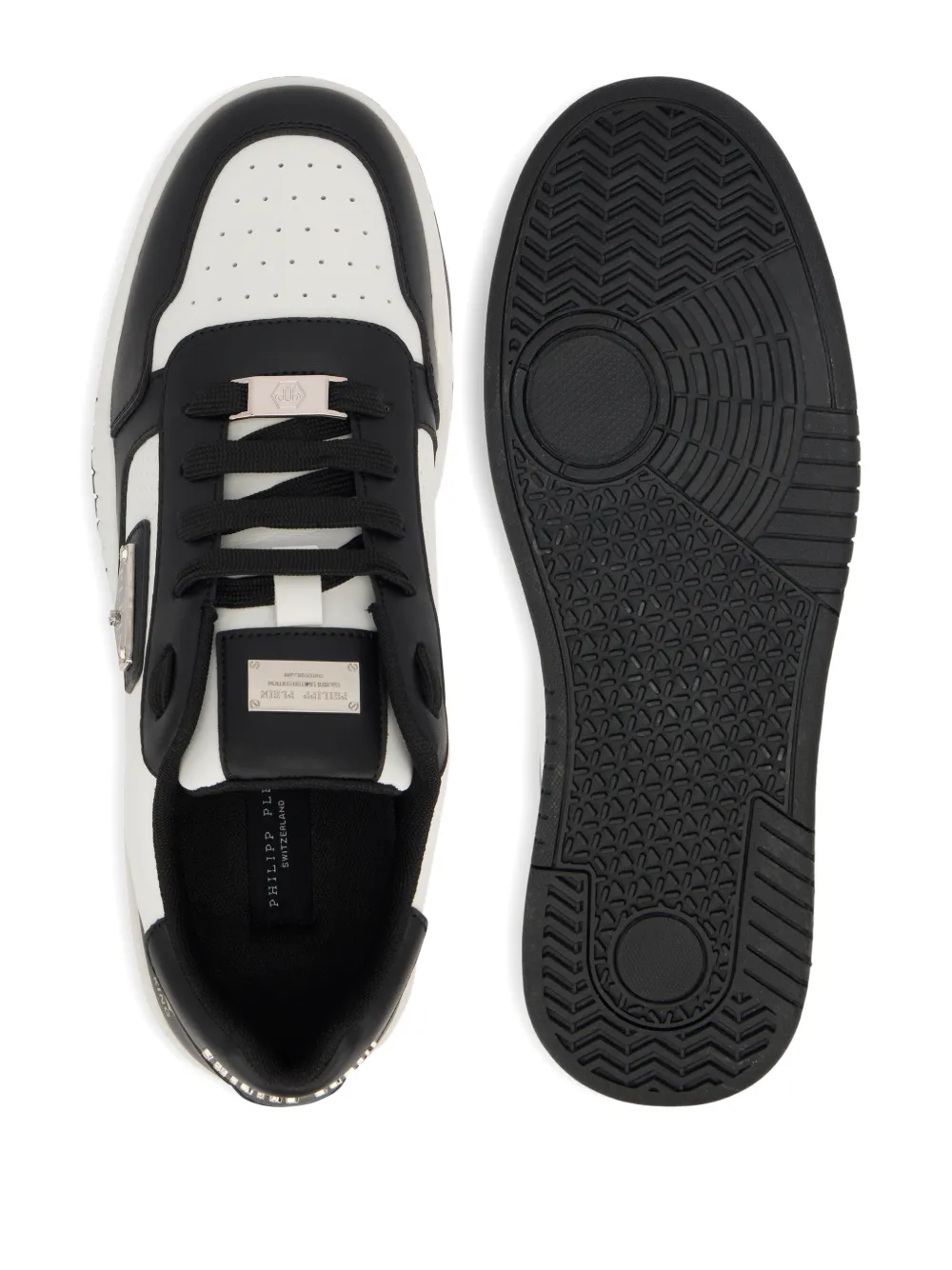 Philipp Plein Perforated-detail Low-top Sneakers In Multi