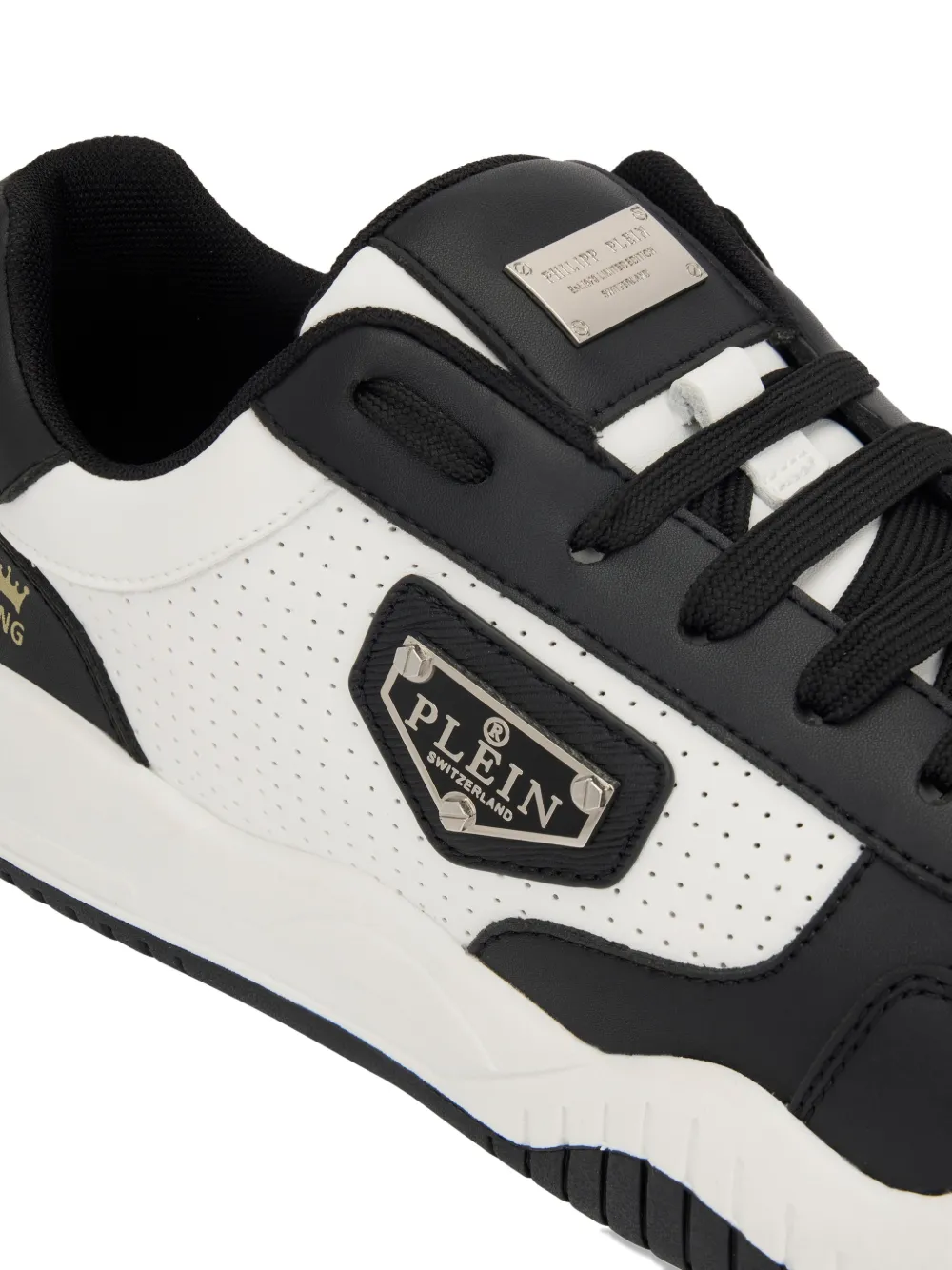 Philipp Plein Perforated-detail Low-top Sneakers In Multi