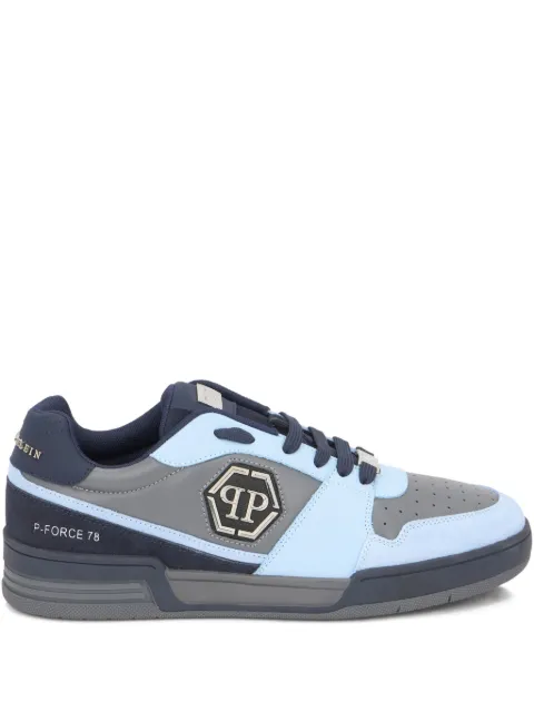 Philipp Plein logo plaque leather low-top trainers