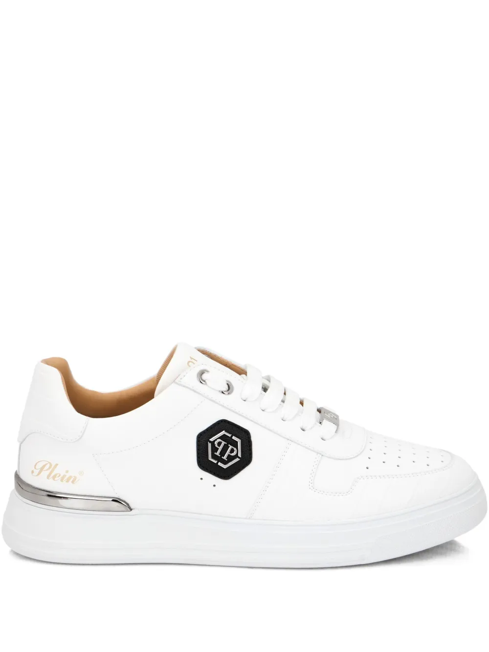 Philipp Plein T-REX logo plaque trainers | White | Image 1