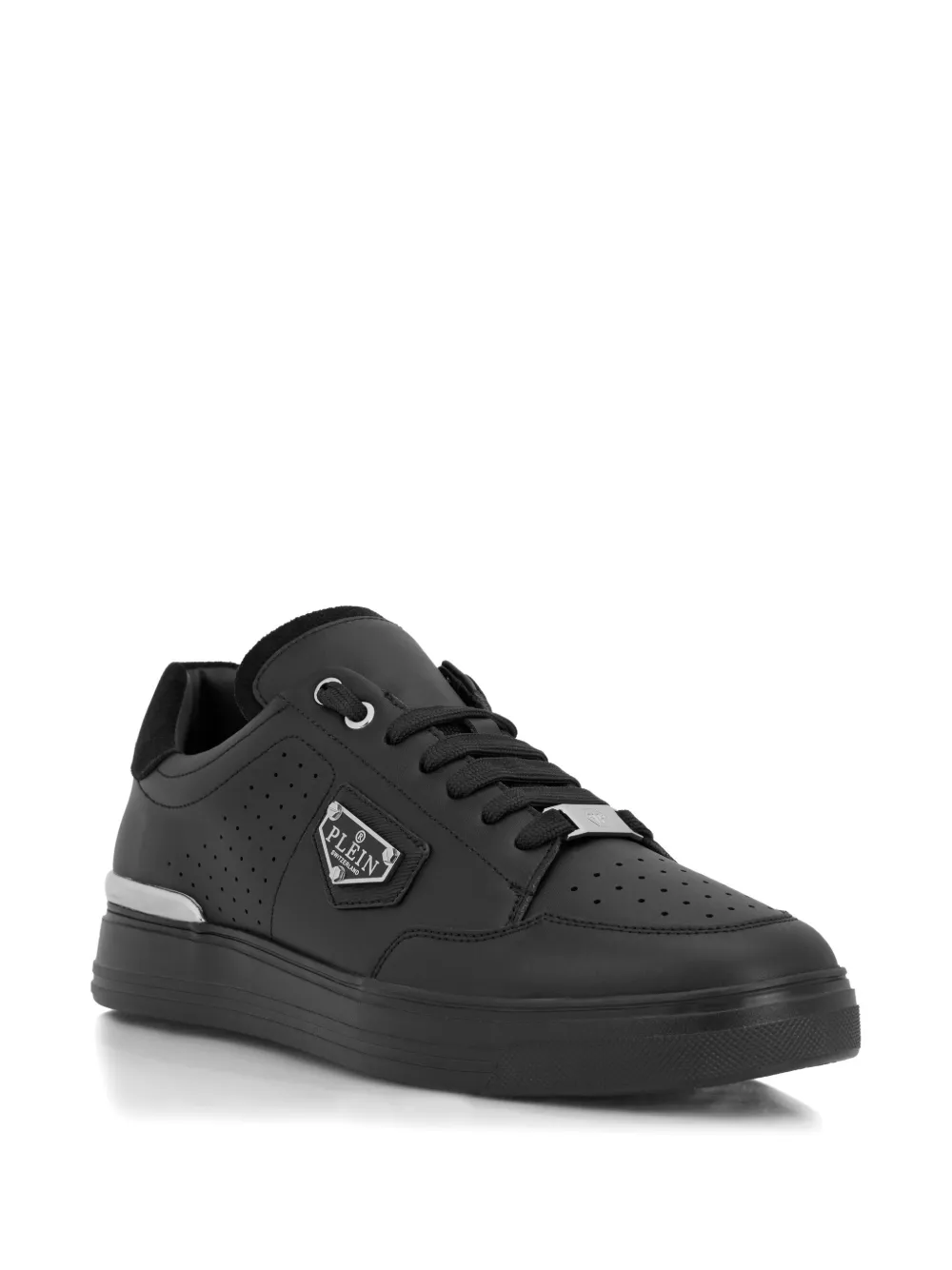 Philipp Plein Low-top sneakers met logoplakkaat Zwart