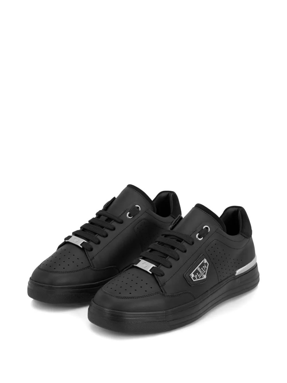 Philipp Plein Low-top sneakers met logoplakkaat Zwart