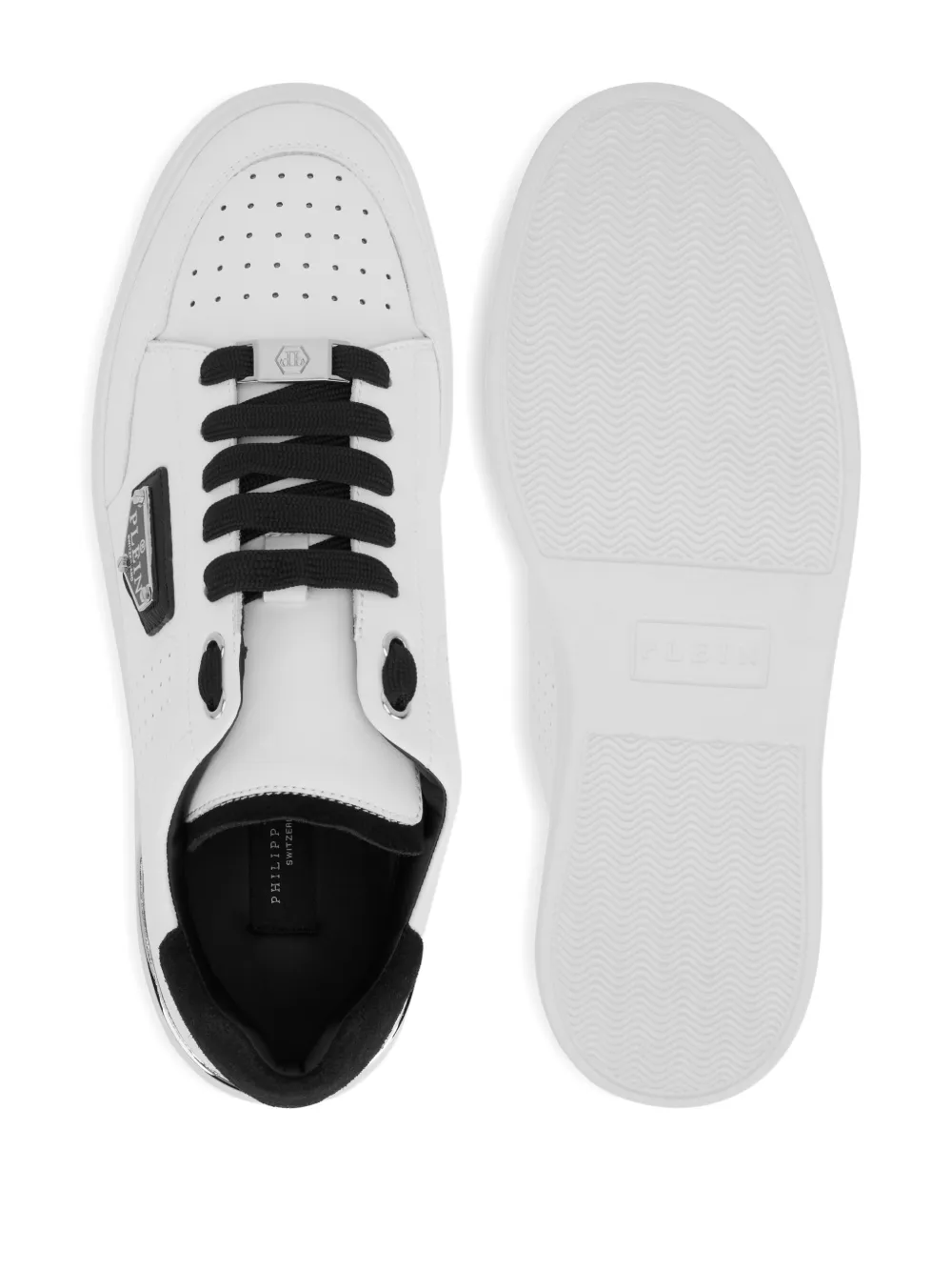 Philipp Plein Triangle-plaque Low-top Sneakers In White