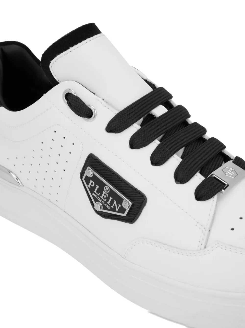 Philipp Plein Triangle-plaque Low-top Sneakers In White