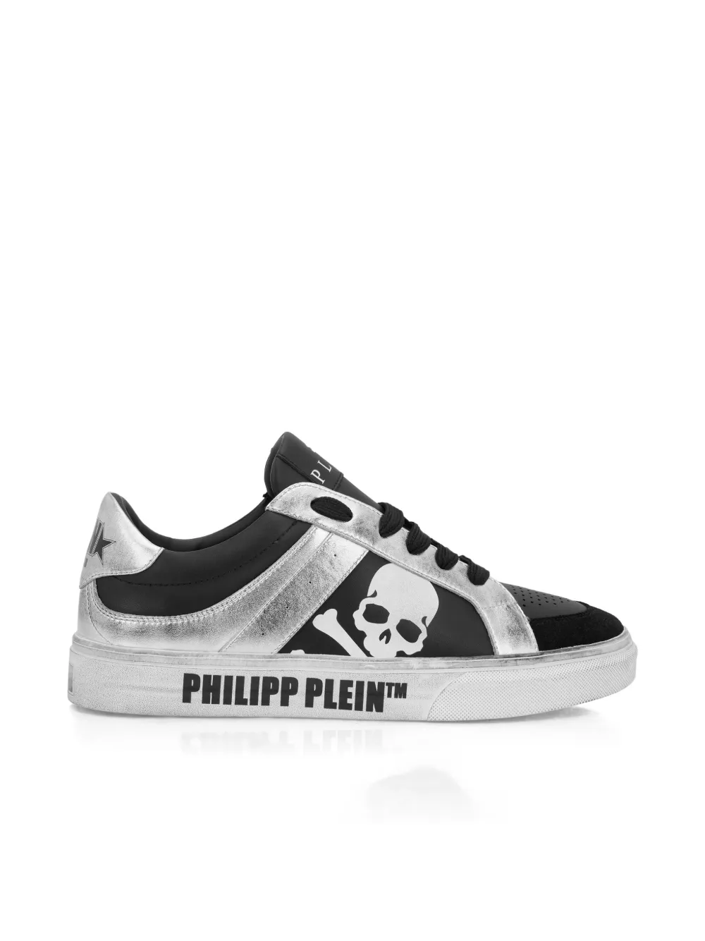 Philipp Plein skull leather trainers - Nero