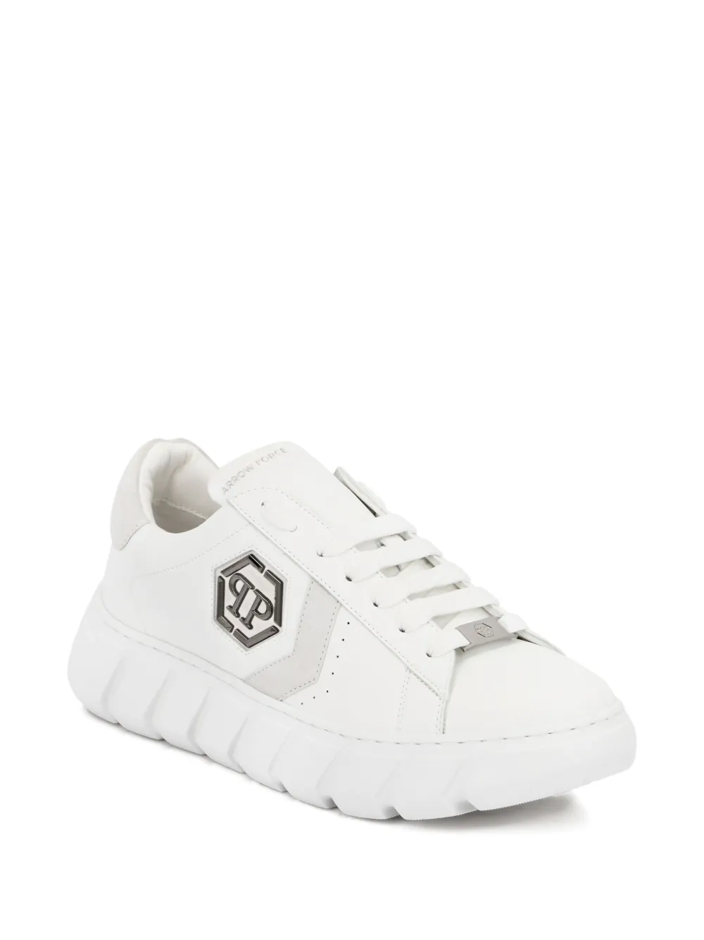Philipp Plein Hexagon Force leather low-top trainers | Low-Tops | Image 2