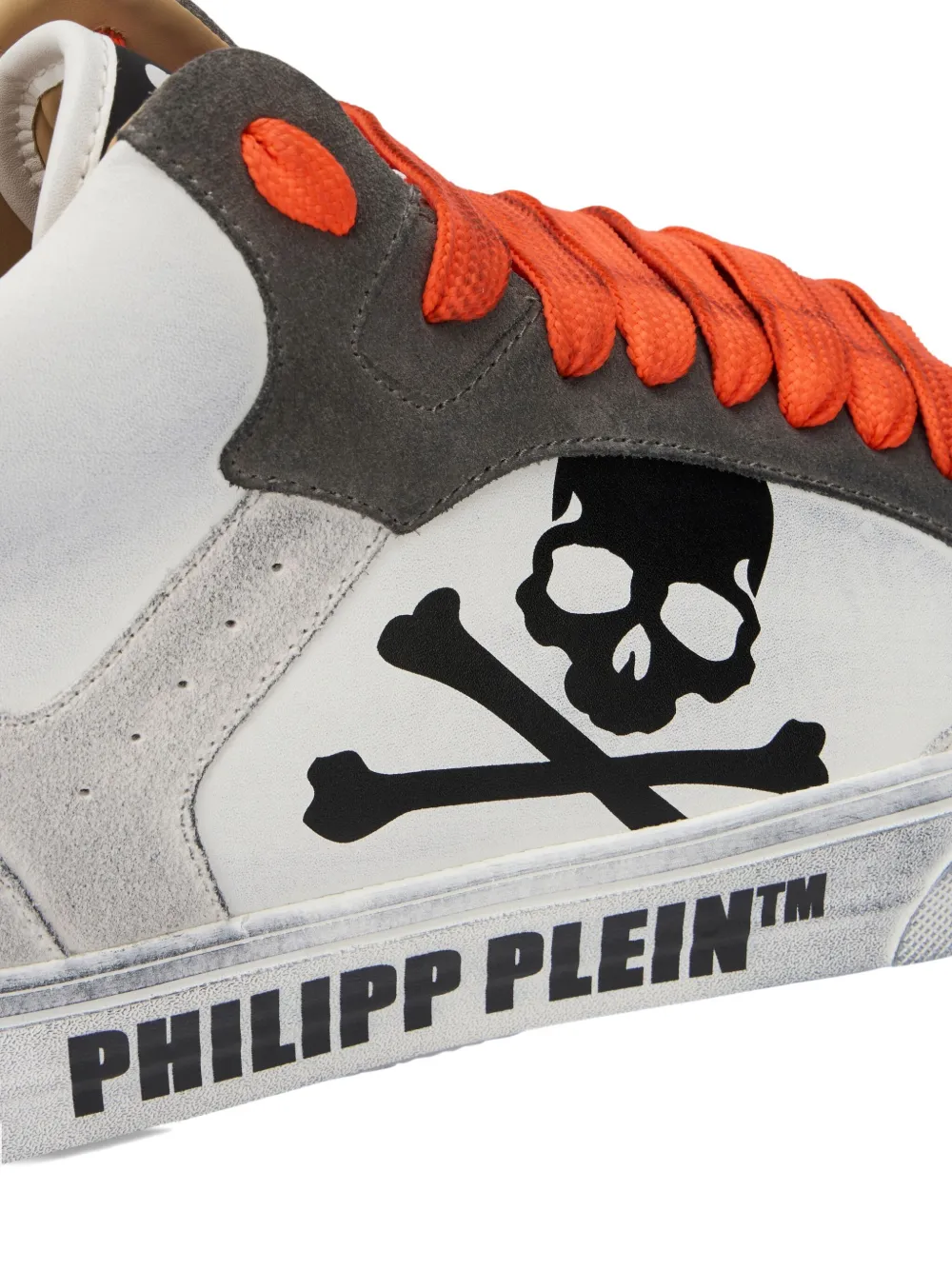 Philipp Plein x Retrokickz skull hi top trainers Wit