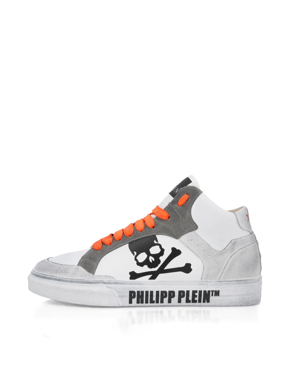 Philipp Plein x Retrokickz high-top sneakers met doodskop Wit