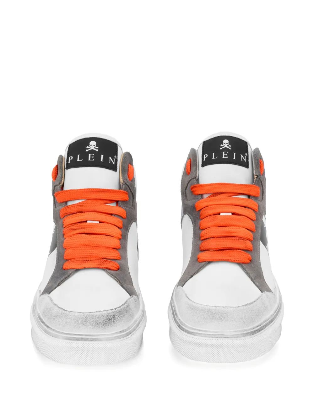 Philipp Plein x Retrokickz high-top sneakers met doodskop Wit