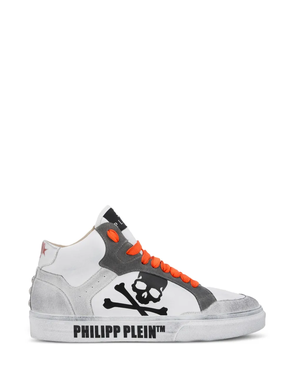 Philipp Plein x Retrokickz high-top sneakers met doodskop Wit