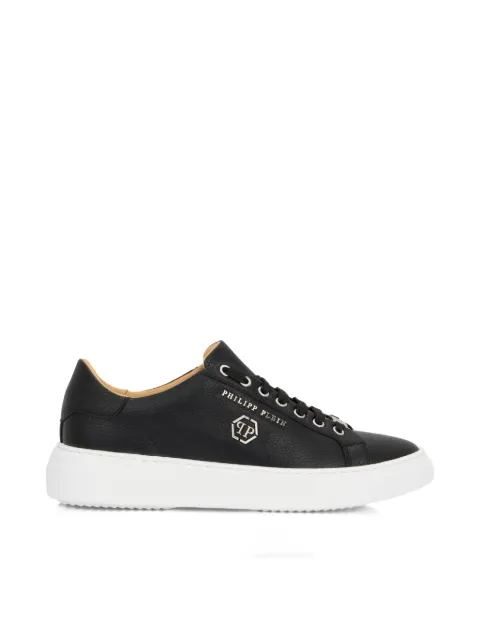 Philipp Plein hexagon-logo leather sneakers