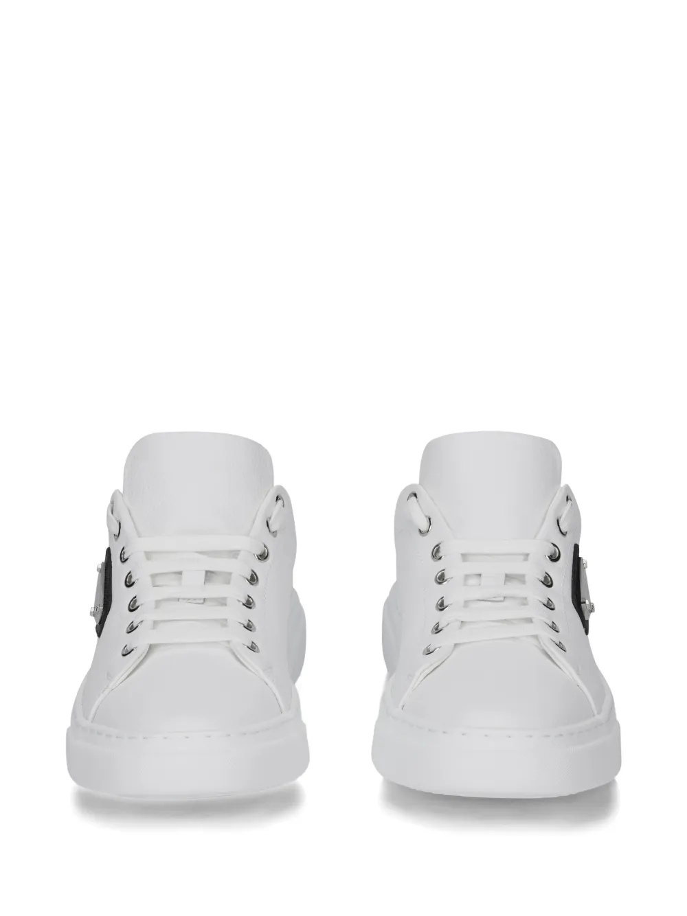 Philipp Plein Lo-Top Iconic Plein leren sneakers Wit