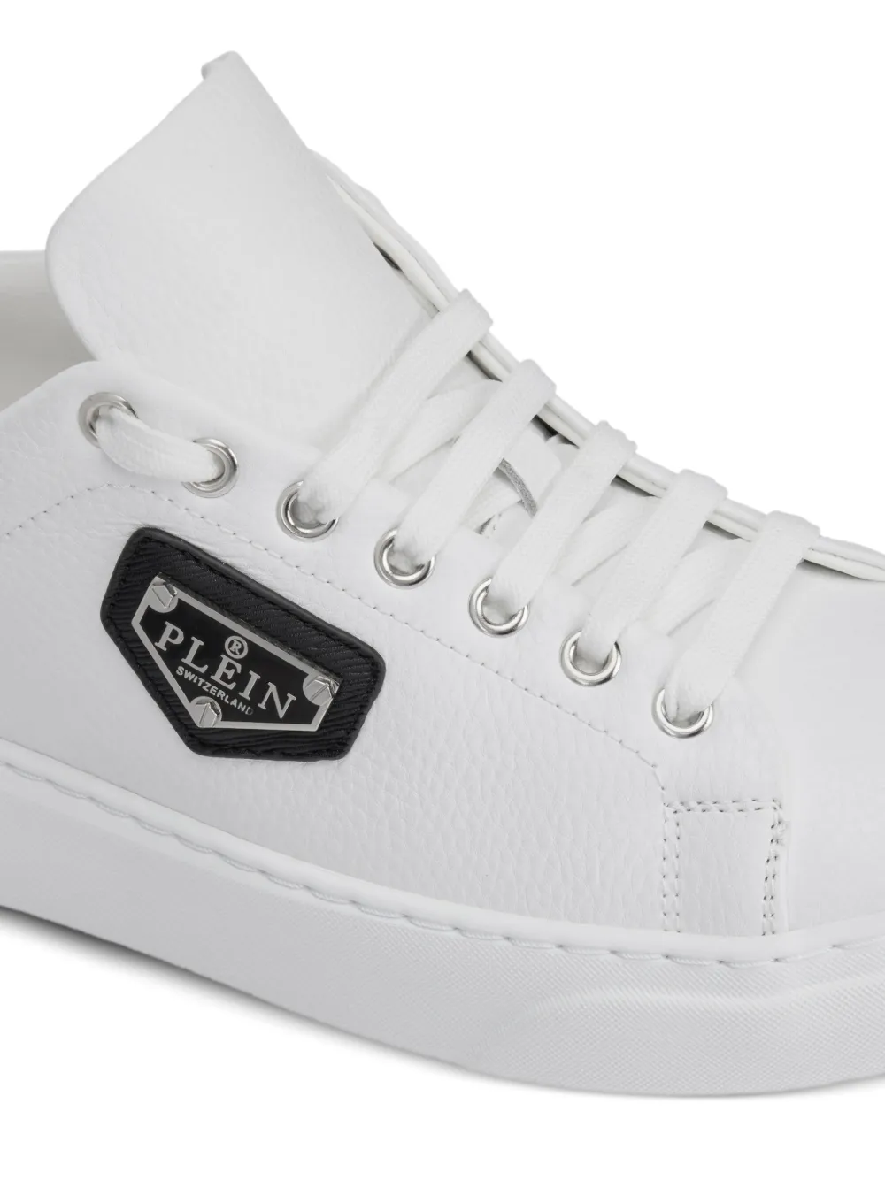 Philipp Plein Lo-Top Iconic Plein leren sneakers Wit