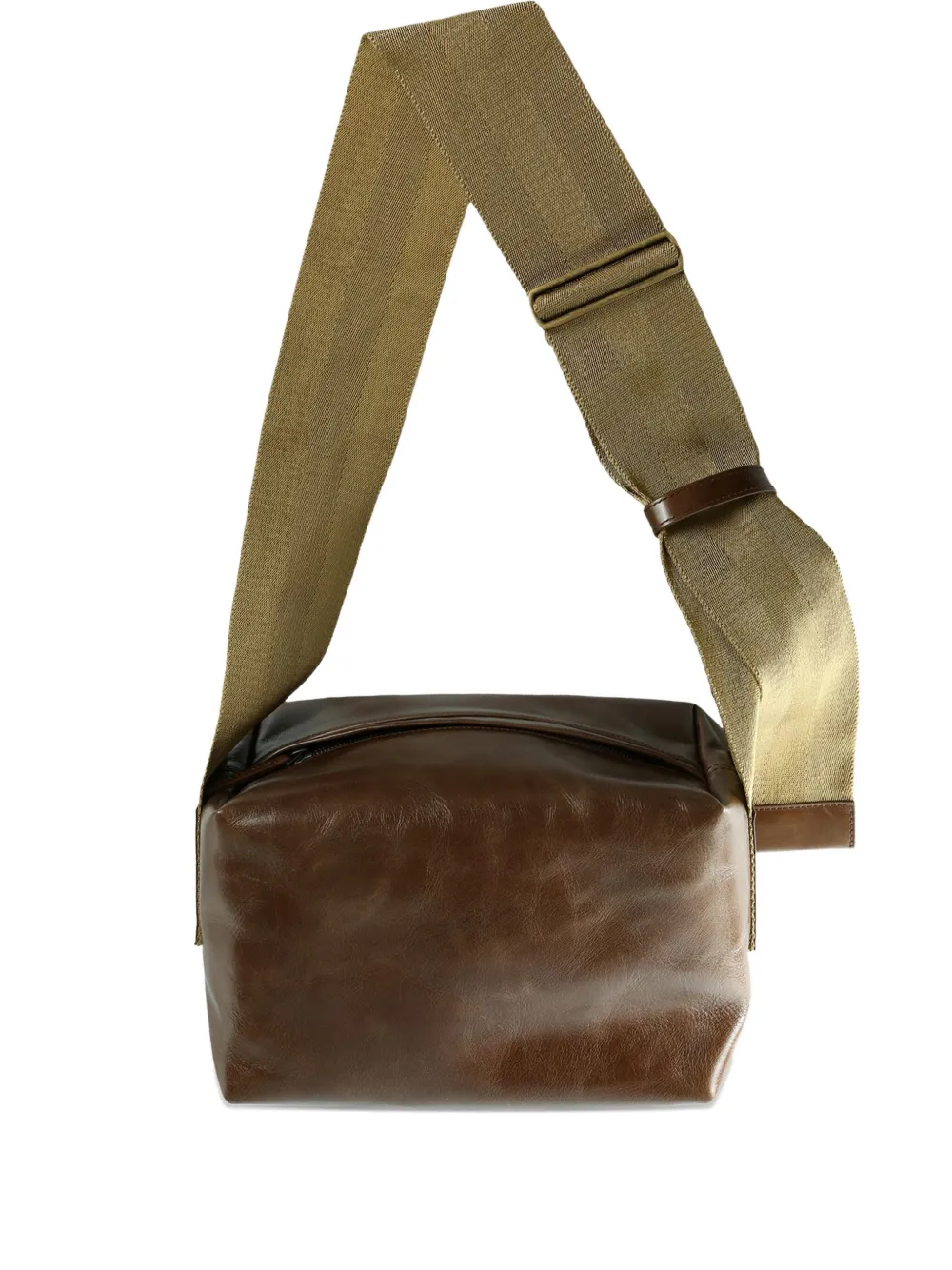 Uma Wang Medium Leather Shoulder Bag In Brown