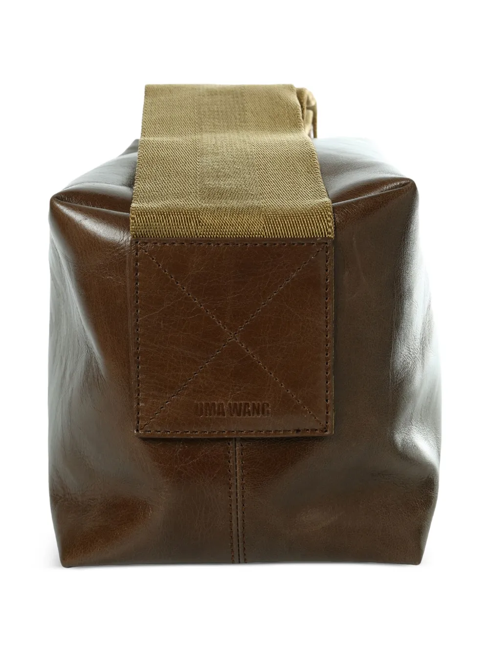  Uma Wang Medium Leather Shoulder Bag - Brown 