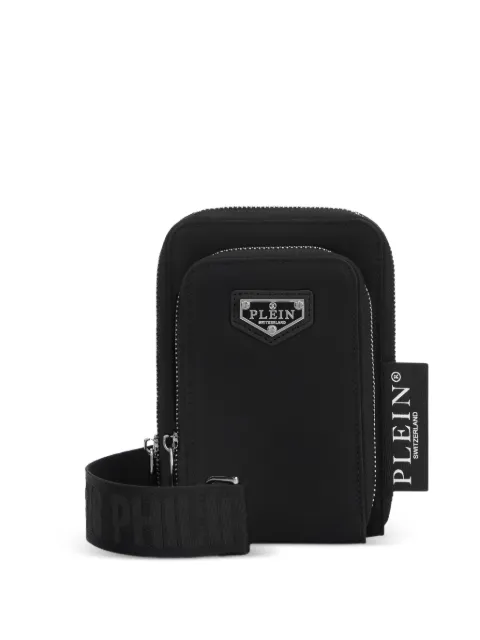 Philipp Plein zipped smartphone messenger bag