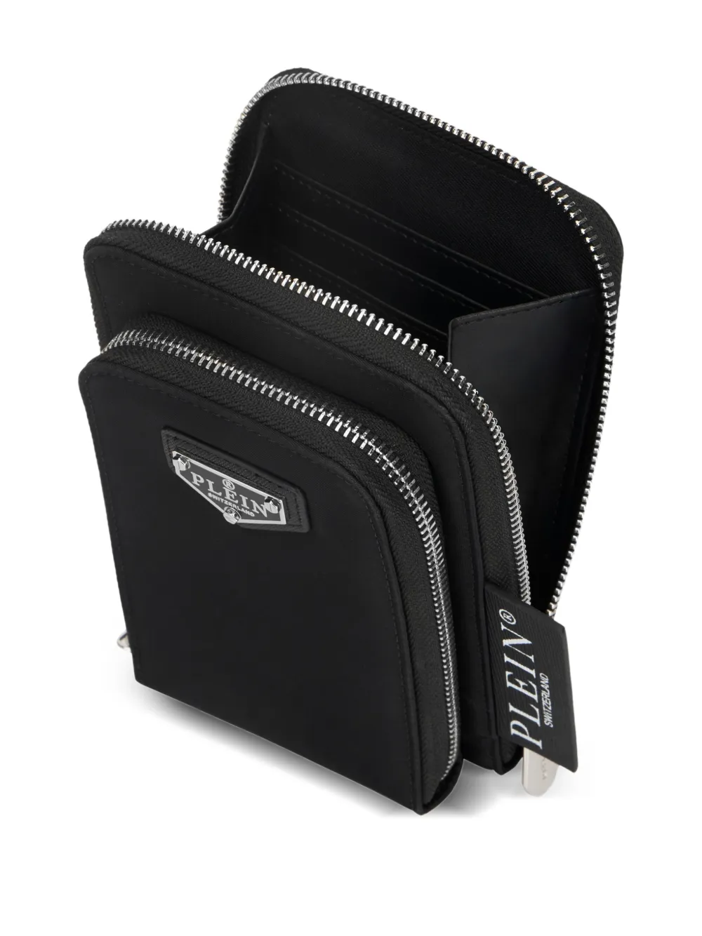 Philipp Plein Smartphone messengertas met rits Zwart