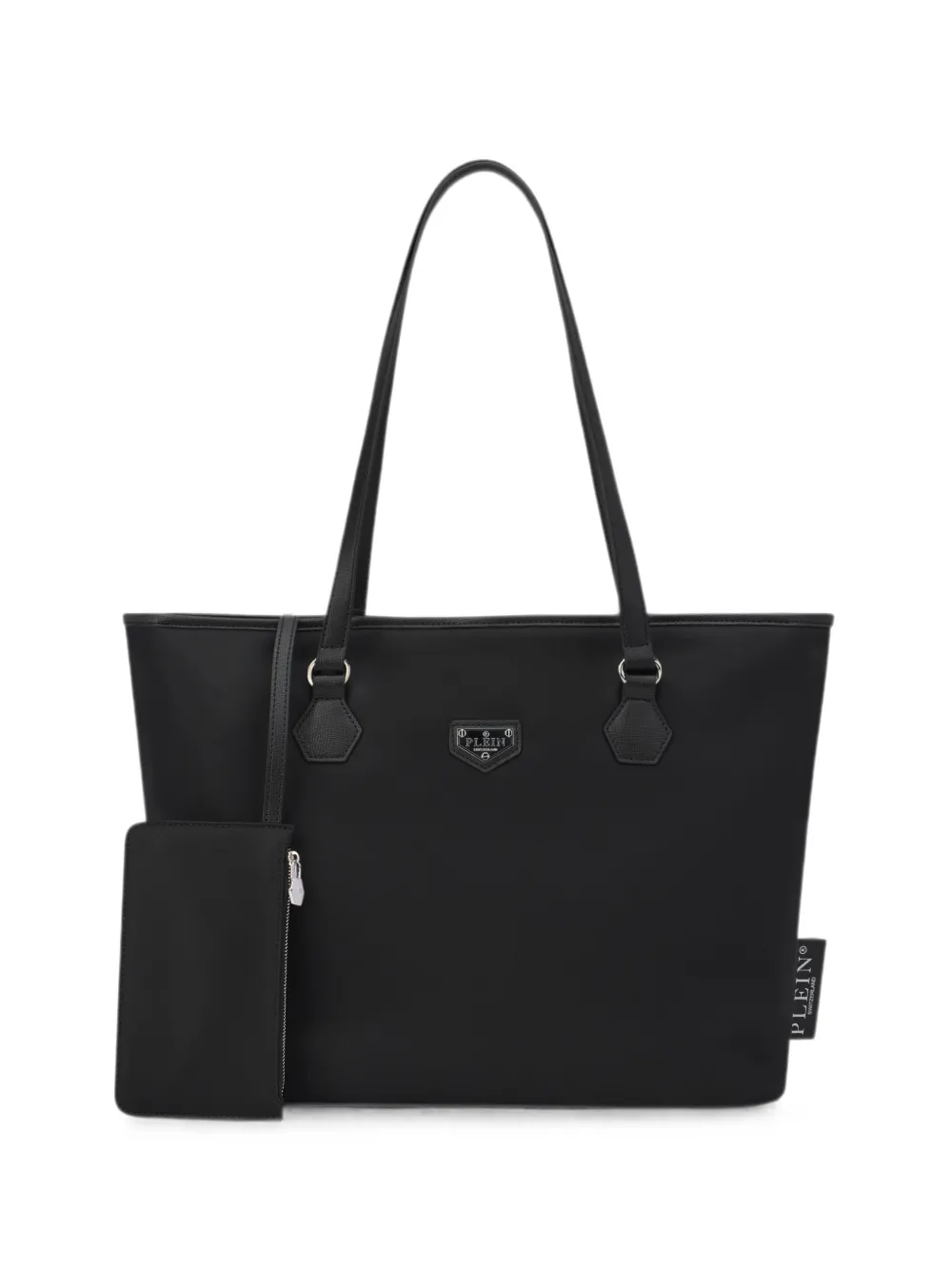Philipp Plein Shopper mit Logo-Schild - Schwarz