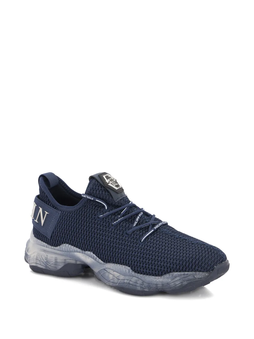 Philipp Plein Sneakers met logoplakkaat Blauw