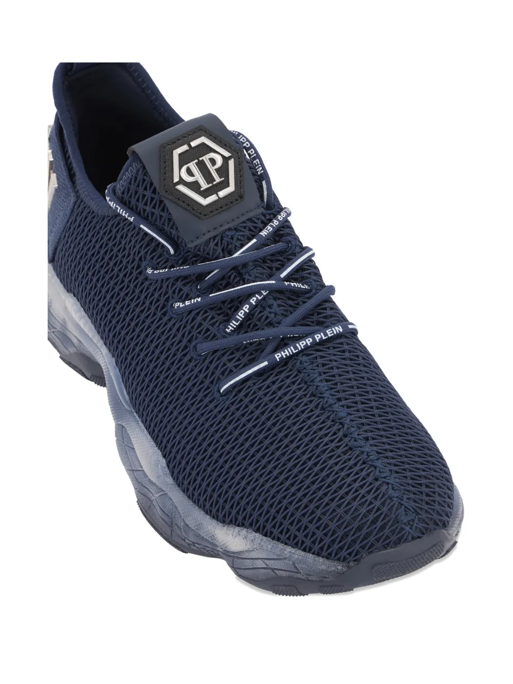 Philipp Plein Sneakers met logoplakkaat Blauw