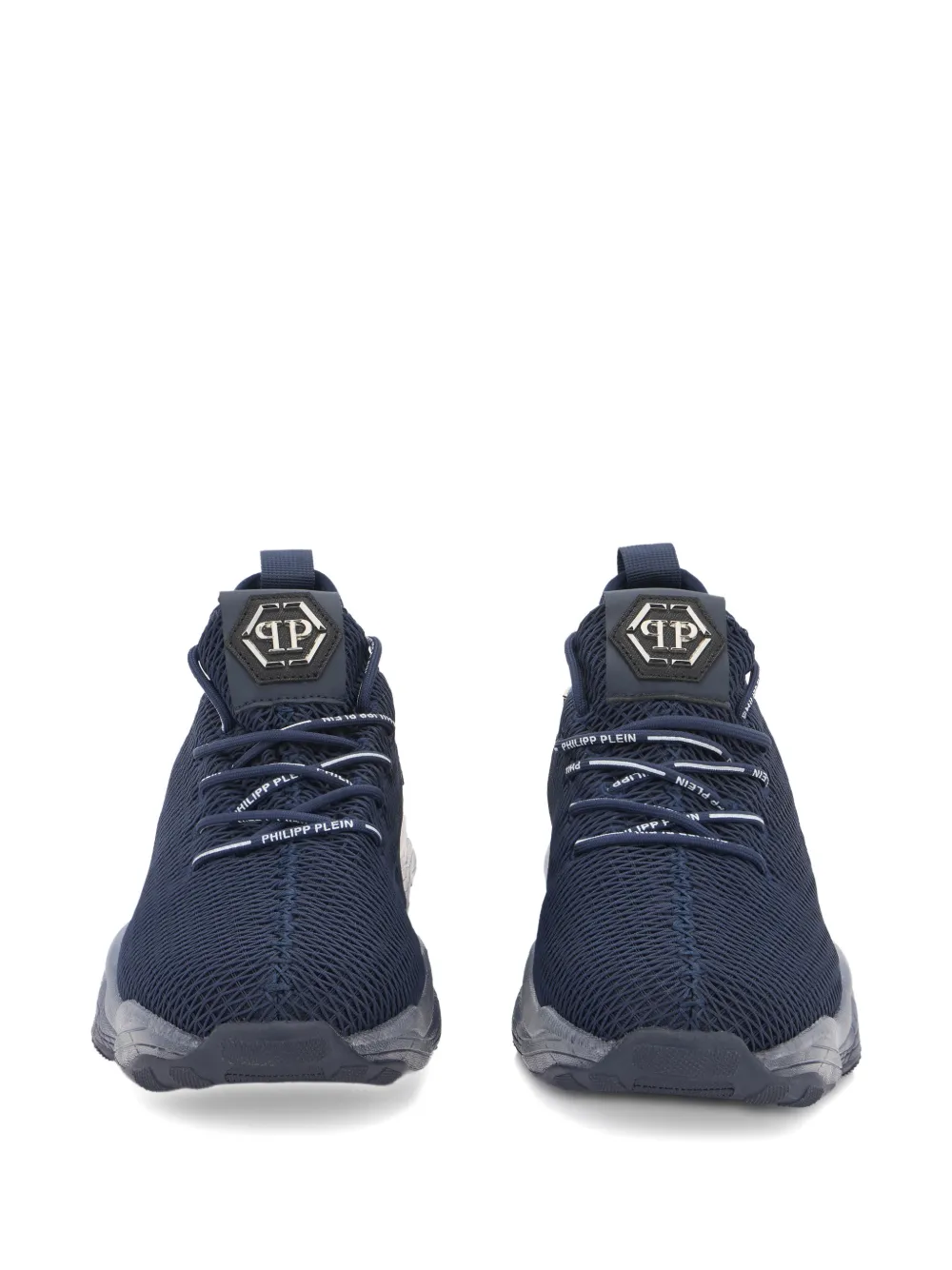 Philipp Plein Sneakers met logoplakkaat Blauw