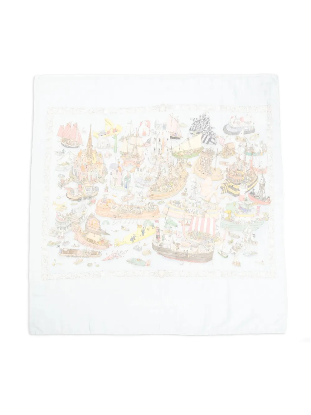 Atelier Choux graphic-print blanket | Blue | Image 1