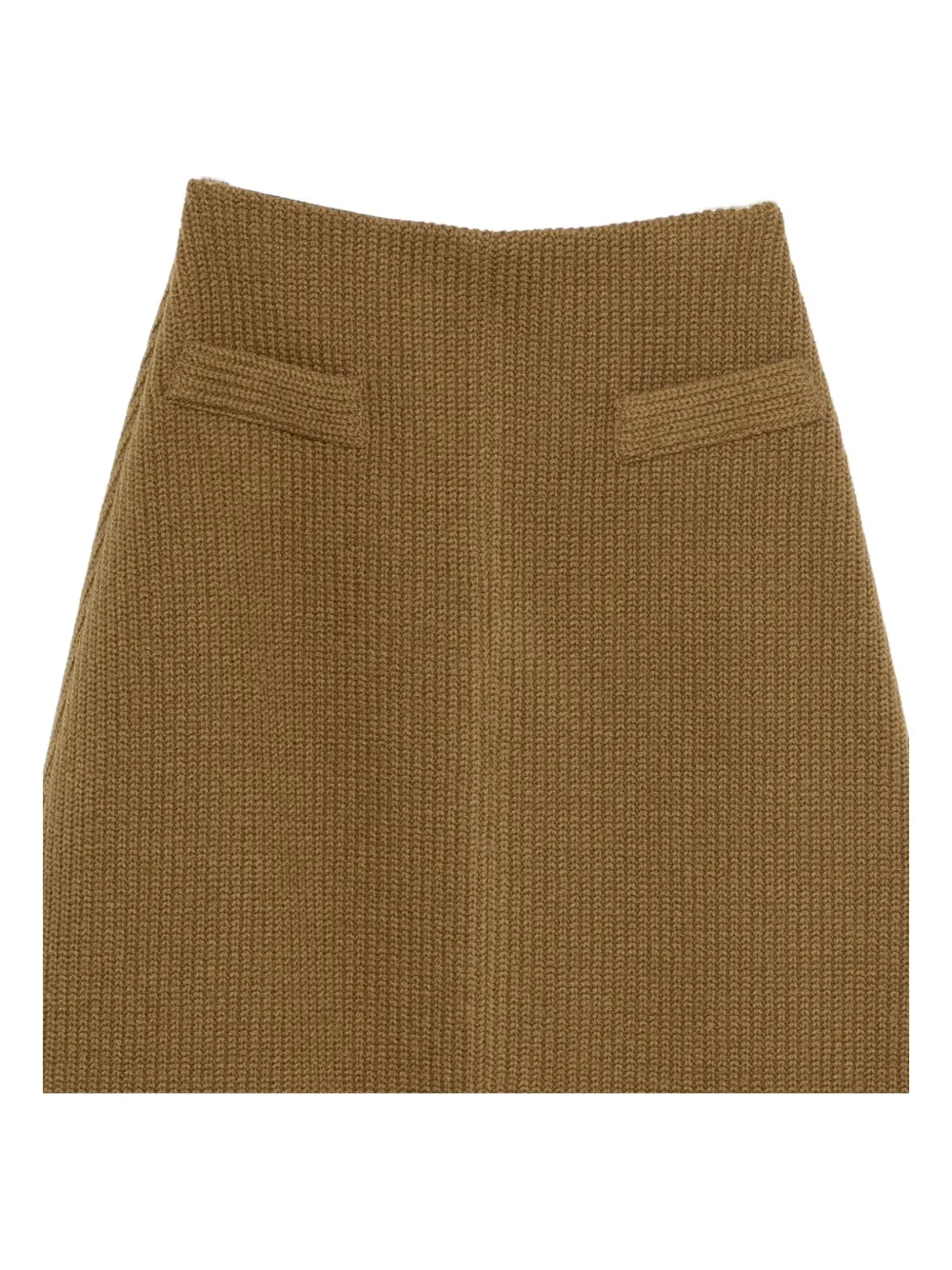 Tela Knitted Midi Skirt In Brown