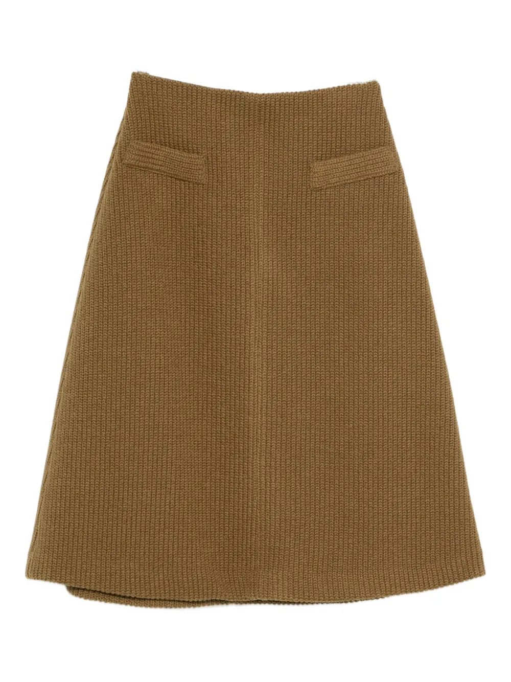 Tela Knitted Midi Skirt In Brown