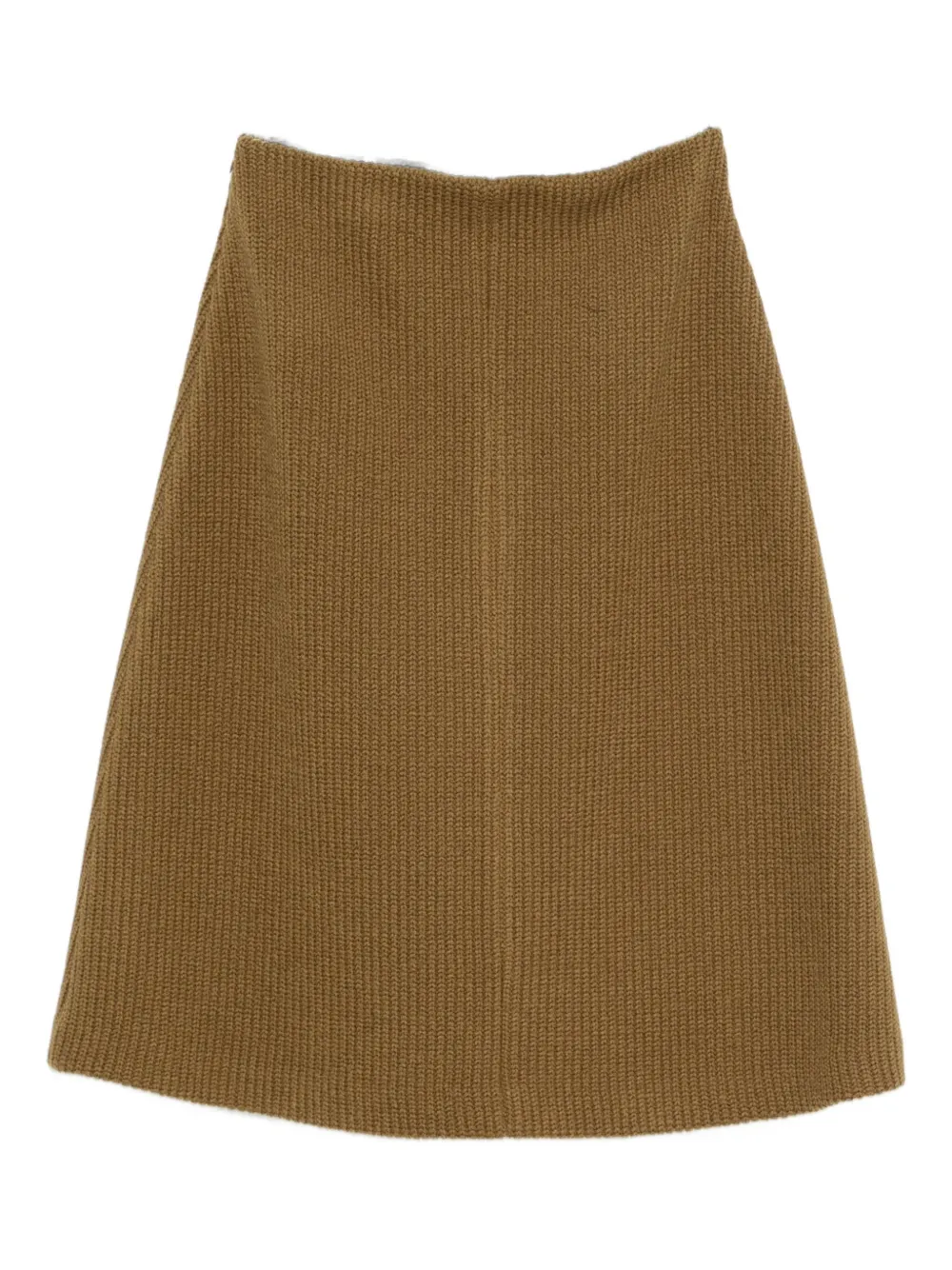 Tela Knitted Midi Skirt In Brown