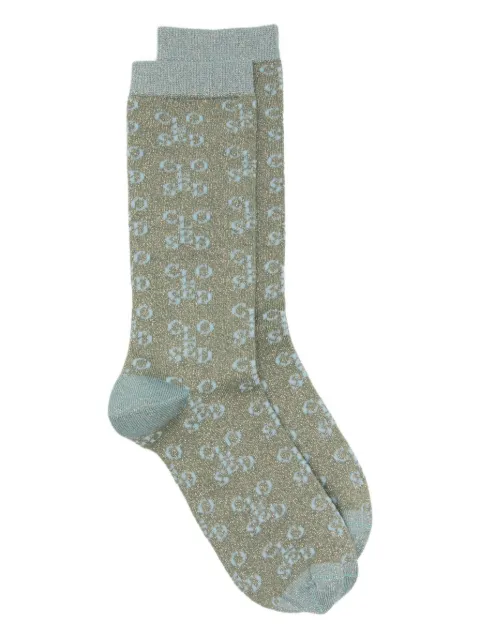 Closed logo pattern socks