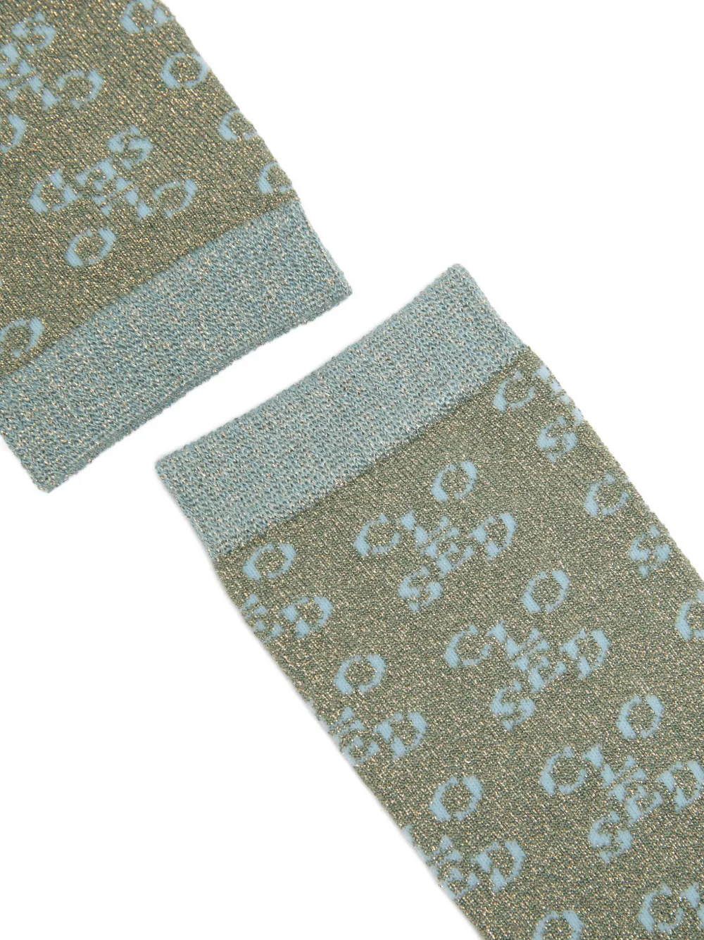Closed Logo Pattern Socks In Green