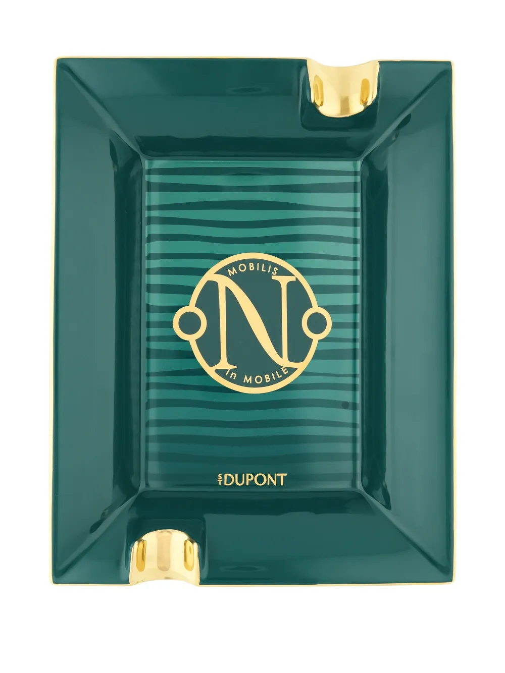 S.T. Dupont striped rectangular ashtray | verde | Image 1