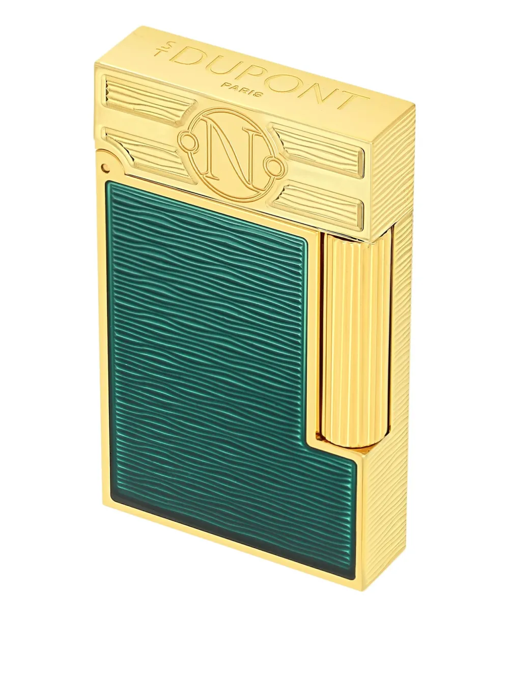 St Dupont Ligne 2 Embossed-detail Lighter In Green