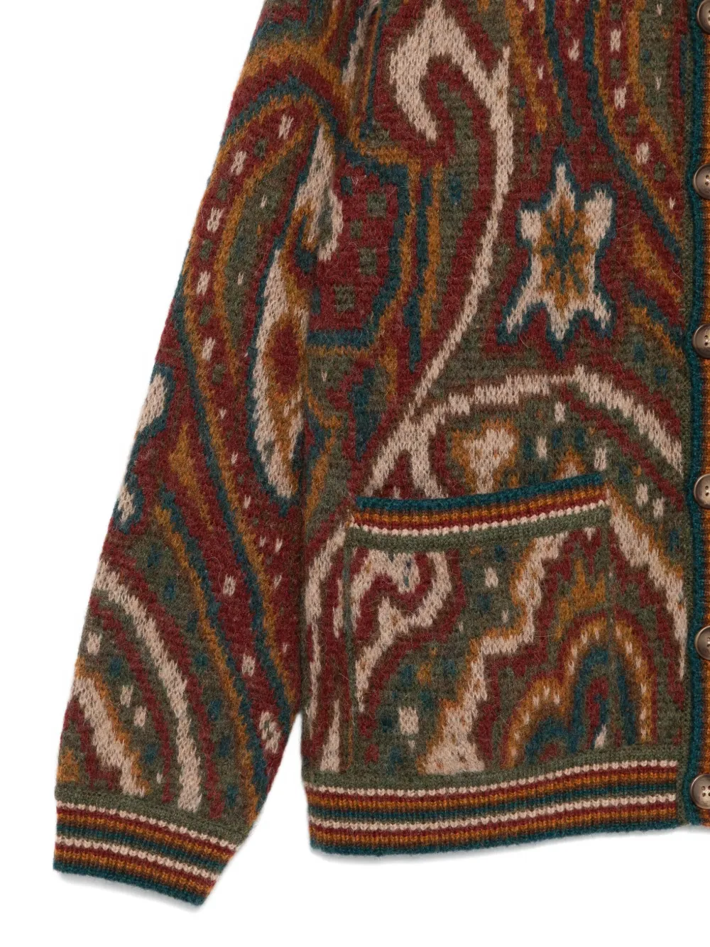 ETRO KIDS Vest met paisley-print en zak Rood