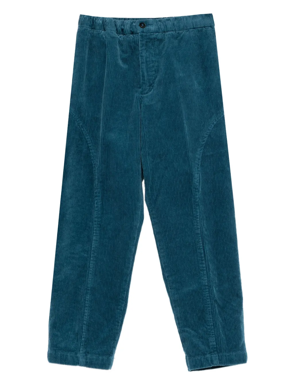 Michael Coal Corduroy Panelled Trousers In Blue