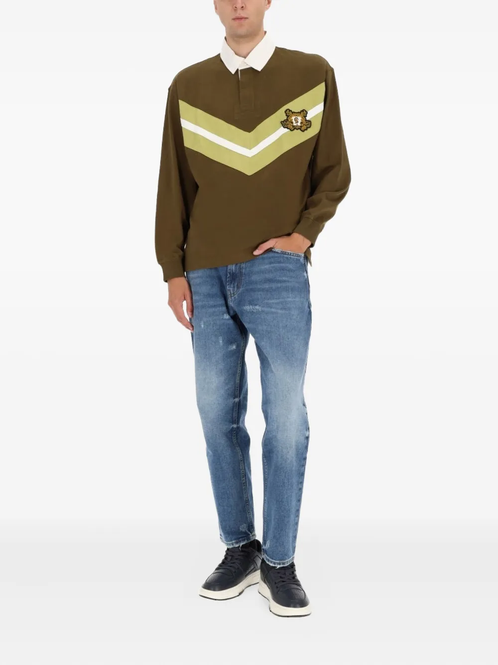 HUGO logo-patch polo shirt - Bruin