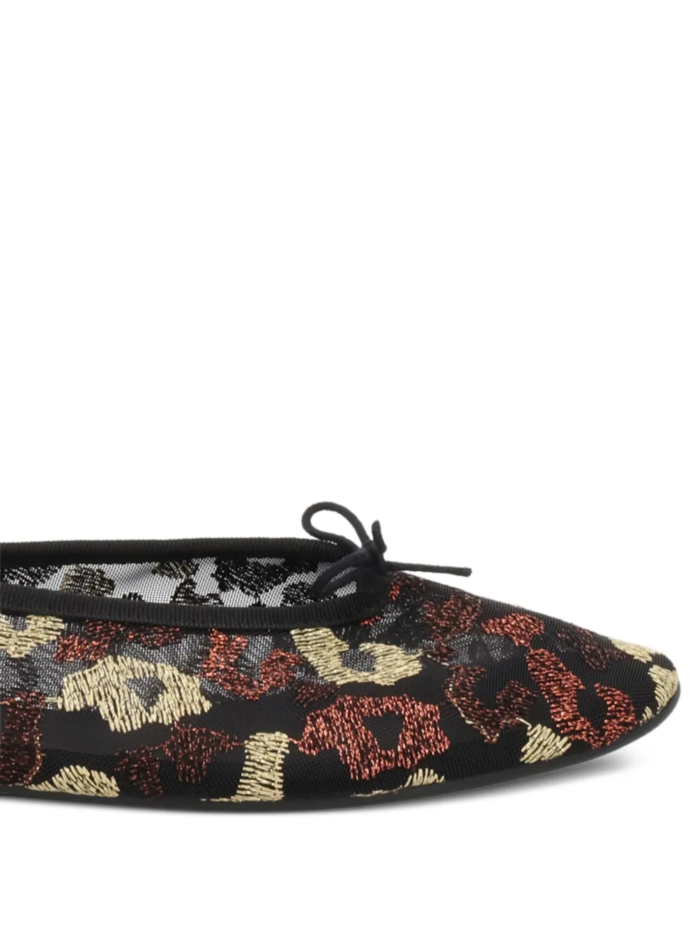 Repetto Ballerina's met bloemenprint - Zwart