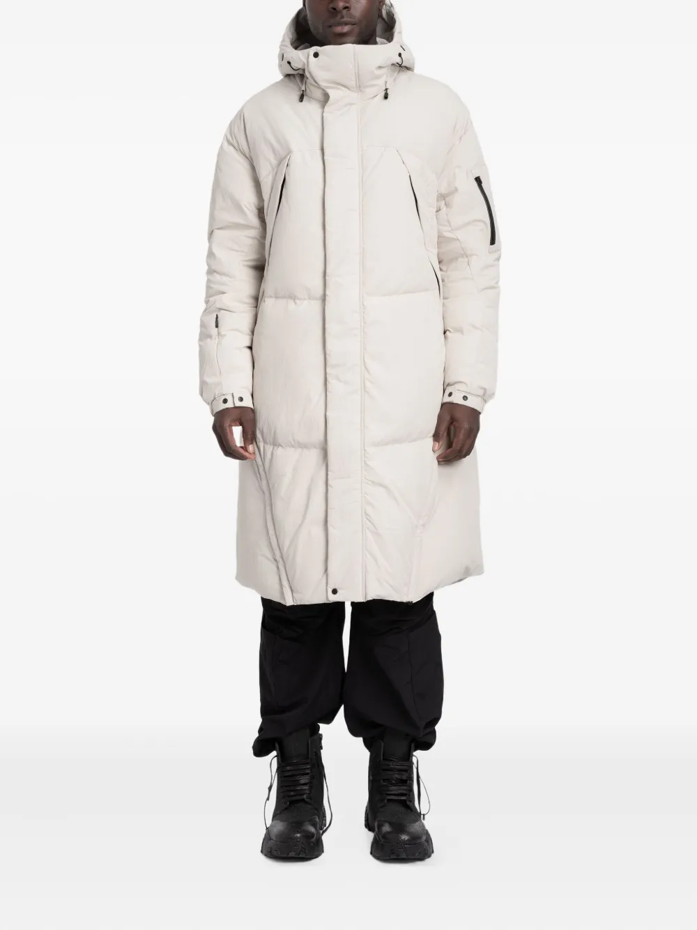 JG1 zip-fastening padded coat - Beige