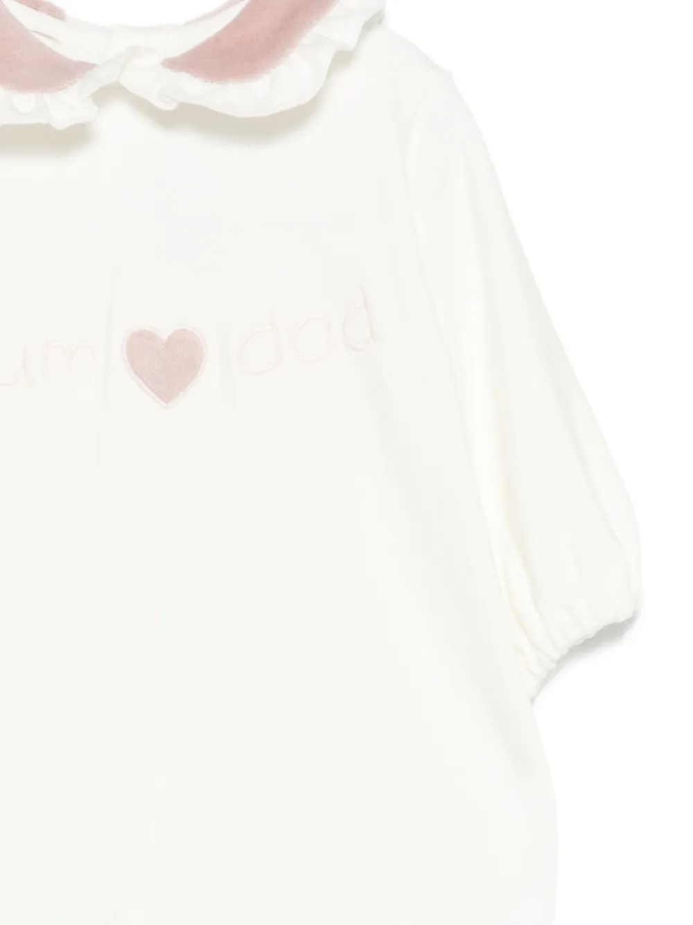 La Stupenderia Romper met ruchekraag Wit