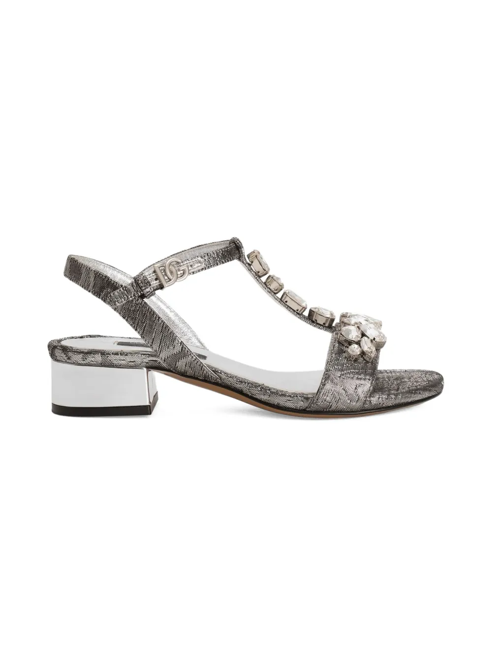 Dolce & Gabbana Kids Sandalen verfraaid met juwelen Zilver