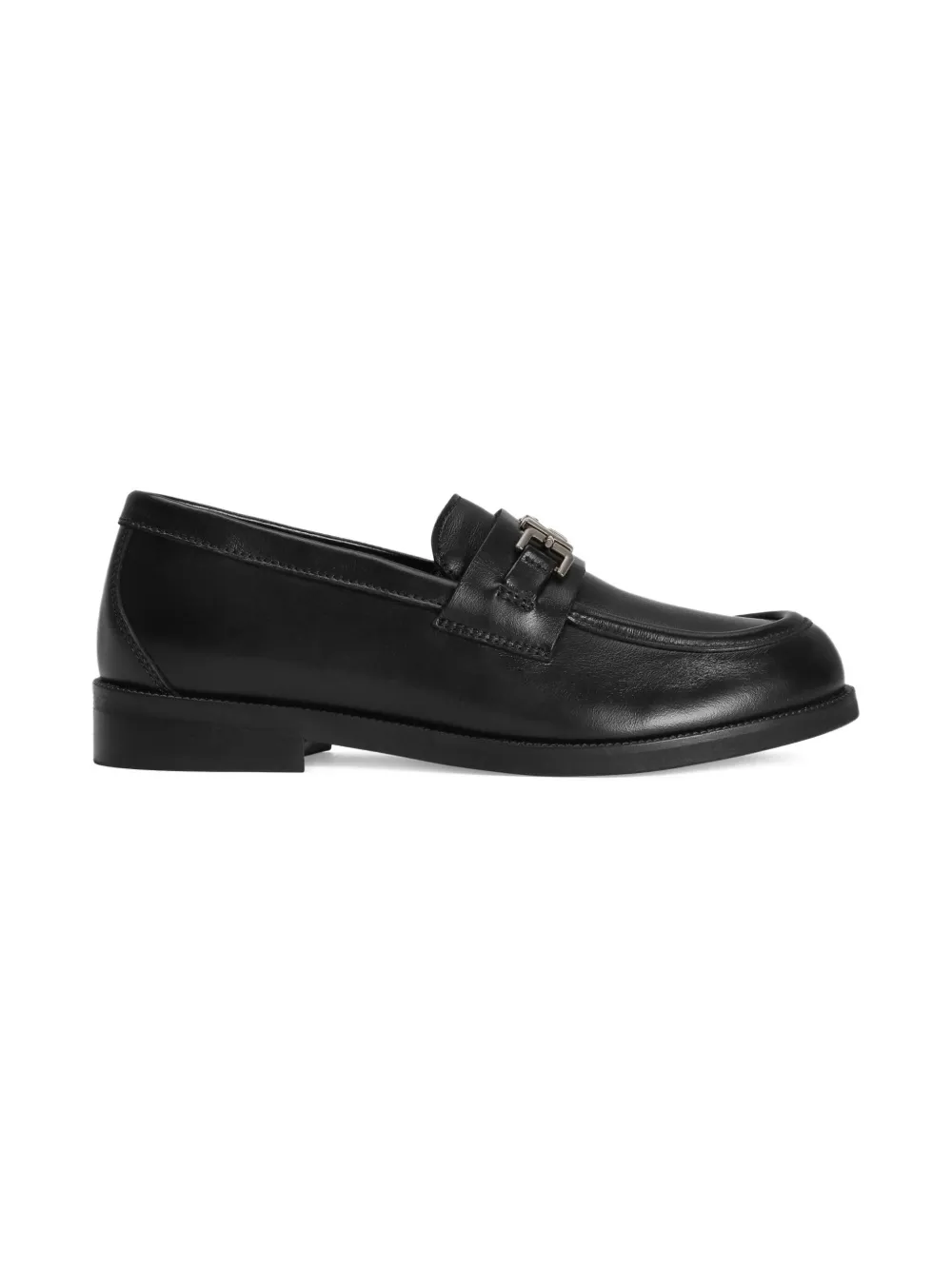 Dolce & Gabbana Kids Leren loafers met logo - Zwart