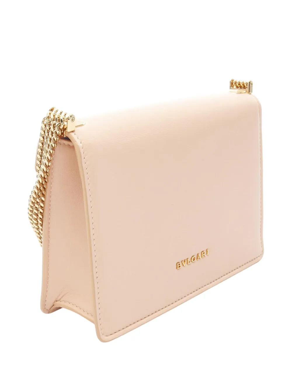 Pre-owned Bvlgari 2010-2025 Leather Serpenti Forever Crossbody Bag In Pink