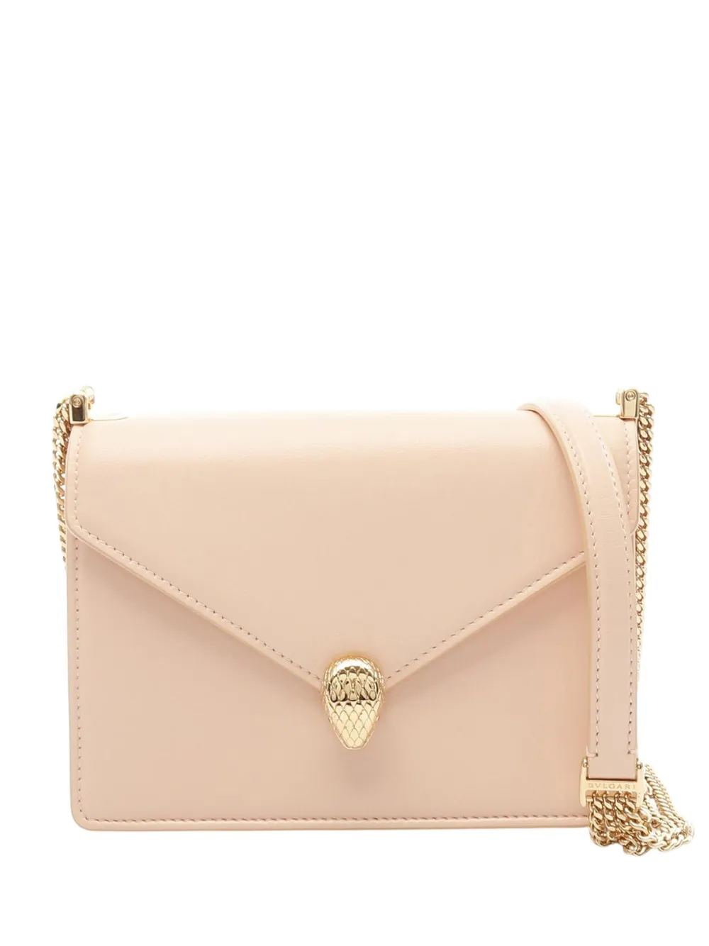 Pre-owned Bvlgari 2010-2025 Leather Serpenti Forever Crossbody Bag In Pink