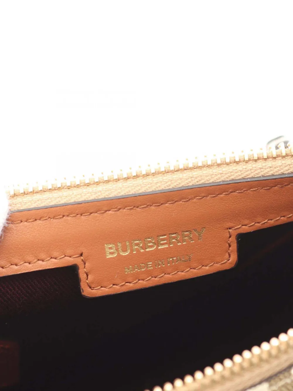 Pre-owned Burberry 2018-2025 Medium House Check Coated Canvas Bowling Bag Satchel In Brown
