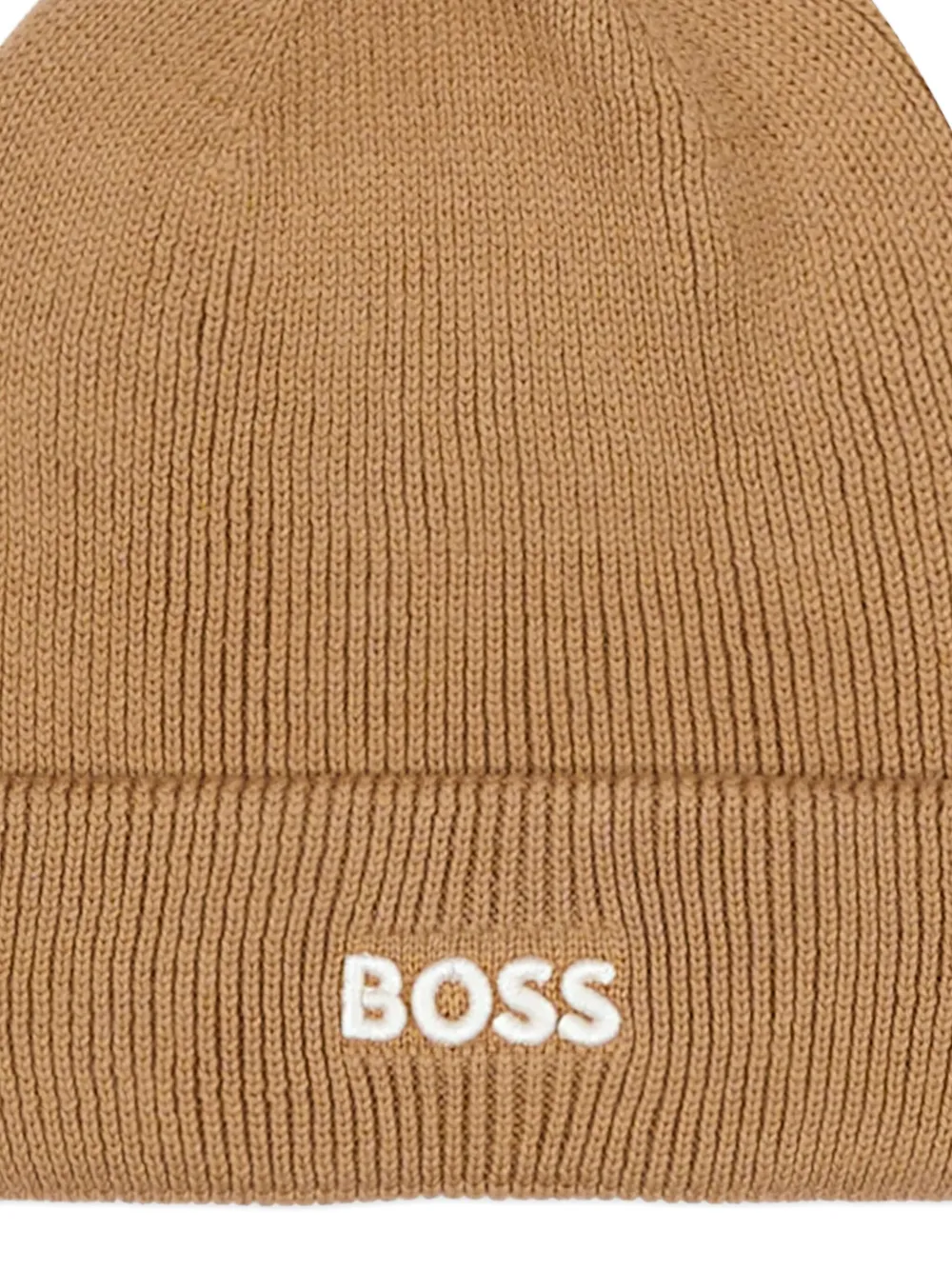 BOSS Kidswear Muts met pompon Bruin