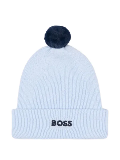 BOSS Kidswear pom-pom beanie hat