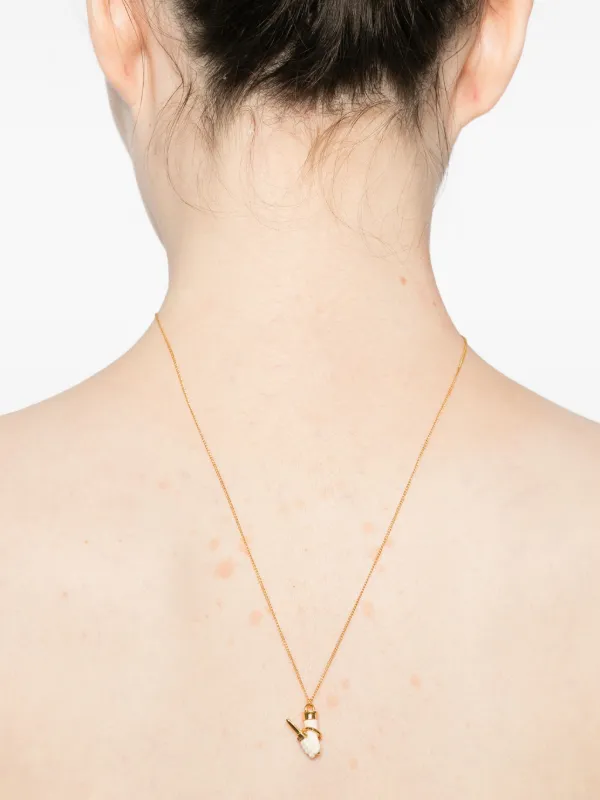 ネックレス undercover gold necklace Undercover Logo Pendant Necklace | Gold | FARFETCH